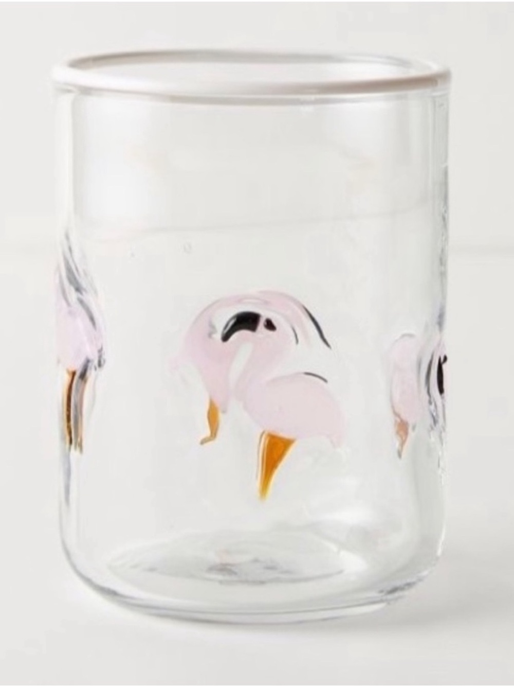 Anthropologie icon flamingo glass
